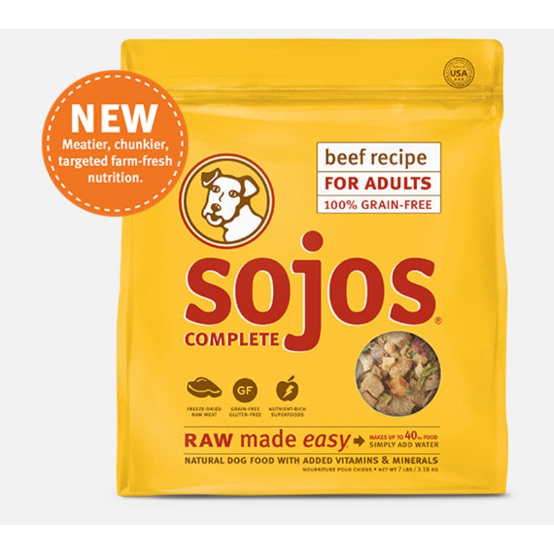 Sojo’s Complete Beef Recipe Dry Dog Food 7lb