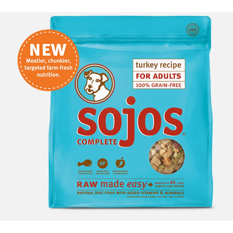 Sojo’s Complete Turkey Recipe Dry Dog Food 7lb