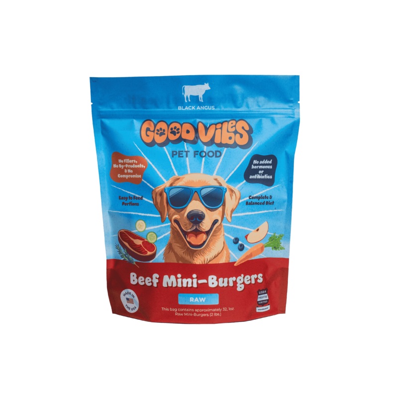 Good Vibes Beef Raw Frozen Dog Food 18lb Box
