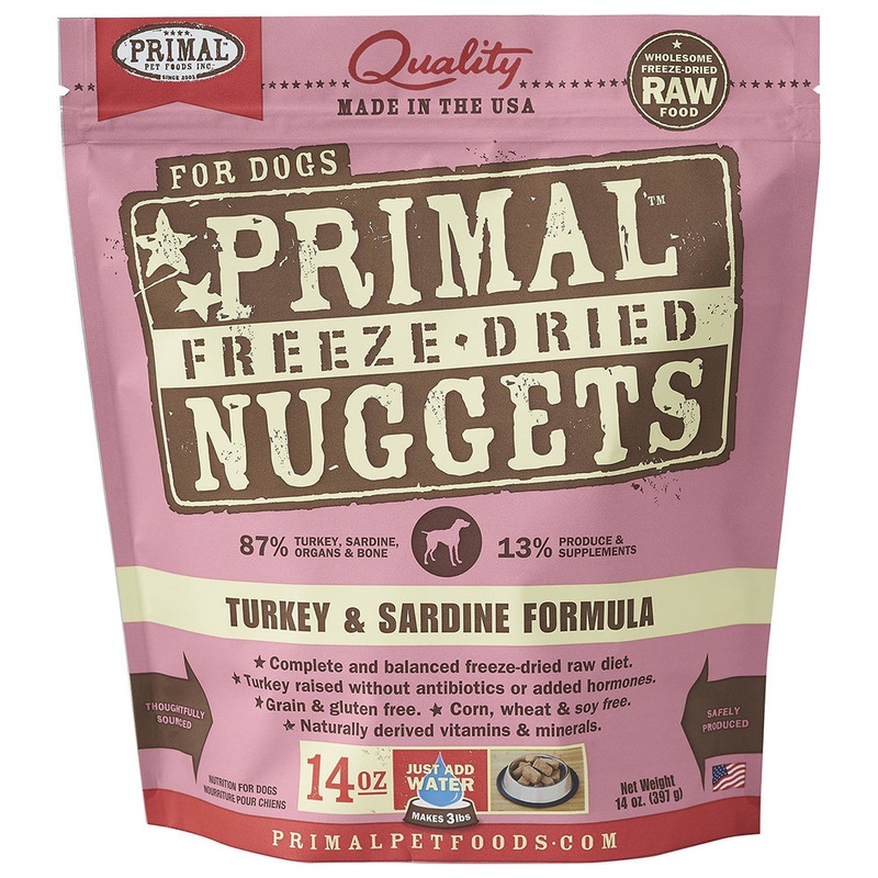 Primal Freeze-Dried Nuggets Turkey & Sardine Formula Dog Food 14oz