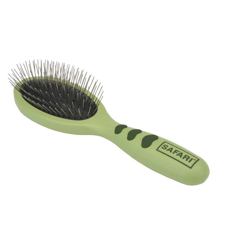 Safari Wire Pin Brush With Plastic Handle Large
