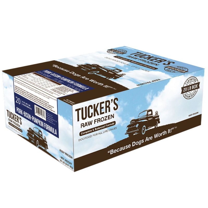 Tucker’s Frozen Pork Bison Pumpkin Dog Food 20lb