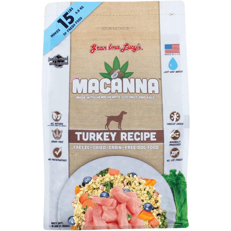 Grandma Lucy’s Macanna Grain-Free Turkey Freeze-Dried Dog Food 3lb