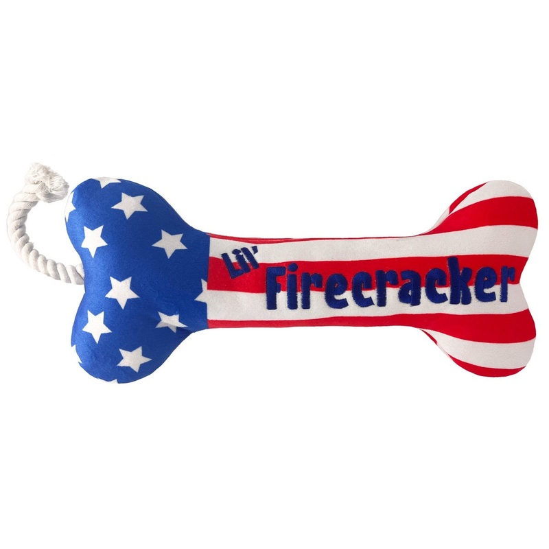 Huxley & Kent Lil’ Firecracker Bone Dog Toy Small