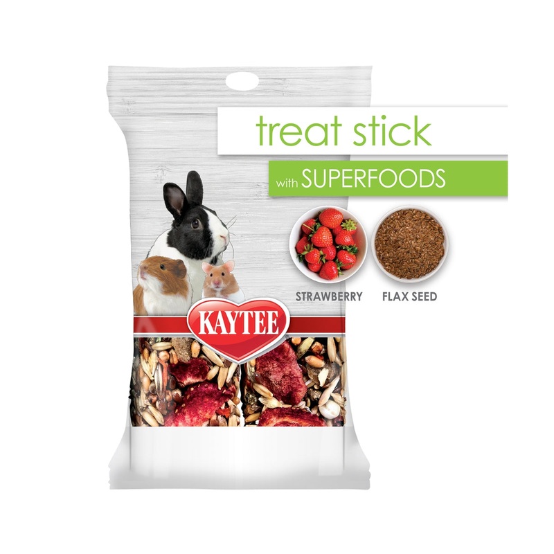 Kaytee Superfood Treat Stick Strawberry Flax Seed Small Animals 5.5oz