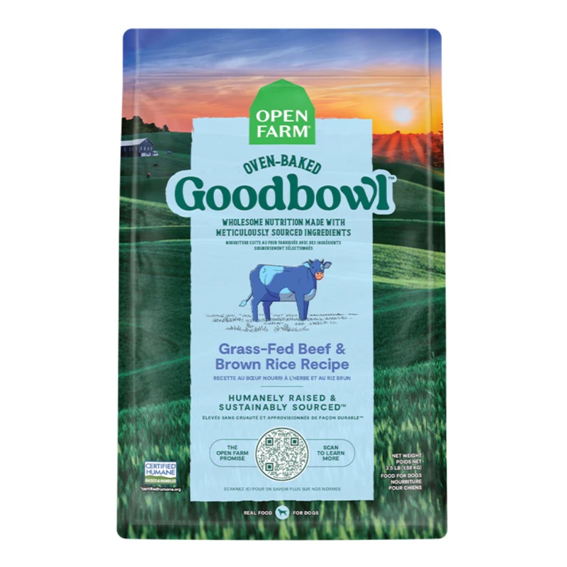 Open Farm GoodBowl Dry Dog Food – Beef & Brown Rice – 3.5lb Bag