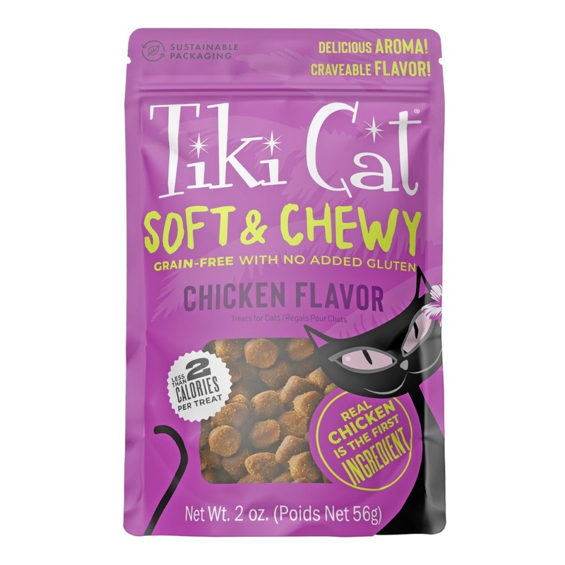 Tiki Cat Soft & Chewy Chicken Flavor Cat Treats 6oz