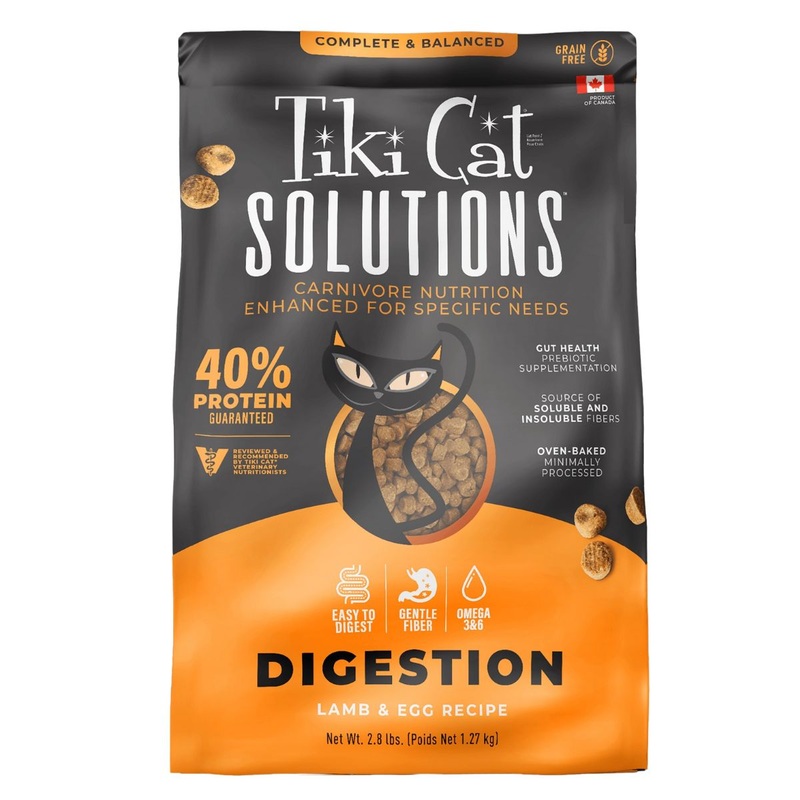 Tiki Cat Solutions Digestion Lamb & Egg Dry Cat Food 2.8lb