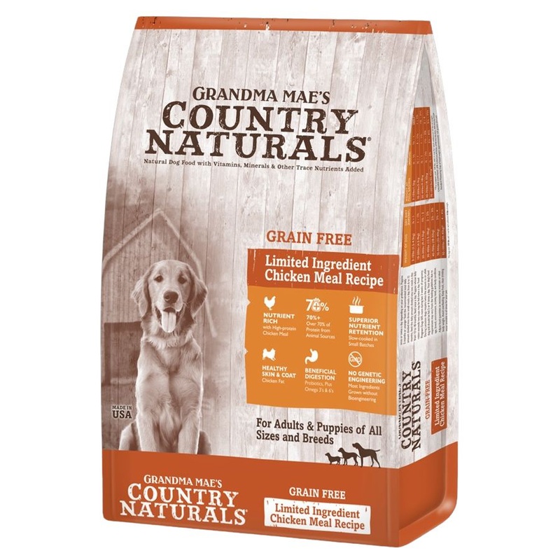 Grandma Mae’s Country Naturals Grain Free Chicken Meal Dry Dog Food 12lb