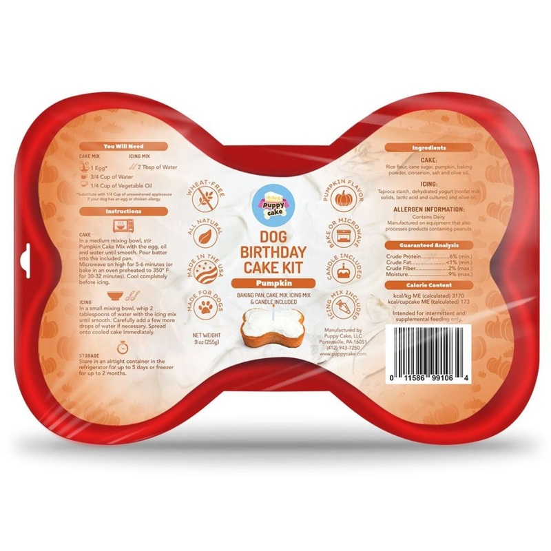 Puppy Cake Dog Birthday Cake Kit Pumpkin