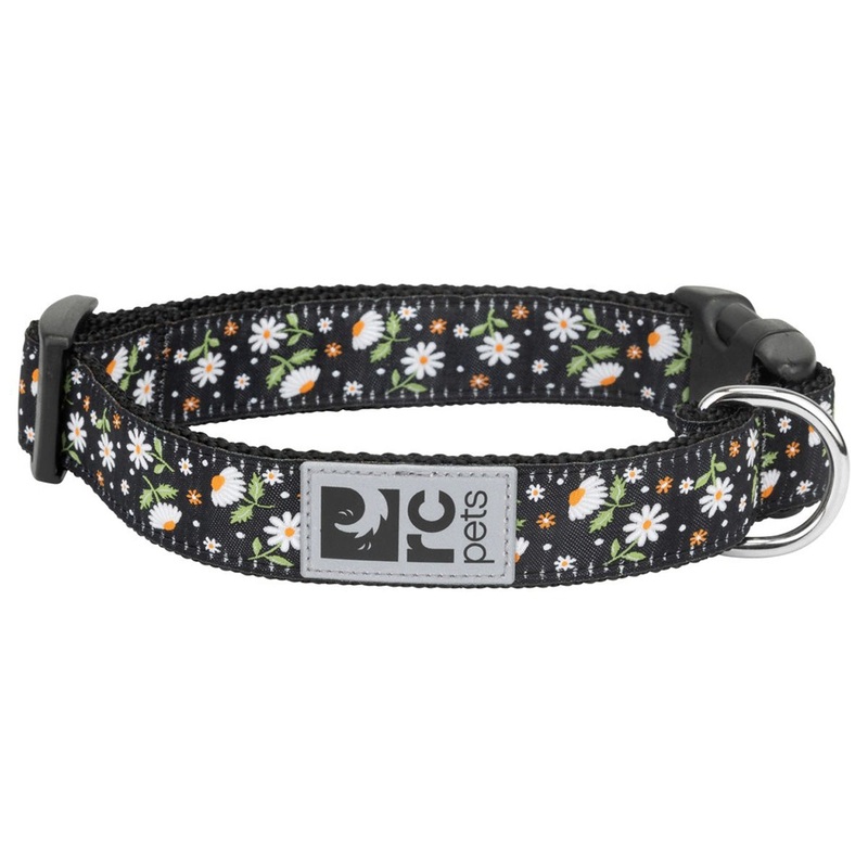 RC Pets Clip Dog Collar Daisies Medium 1 Width 12-20 Neck
