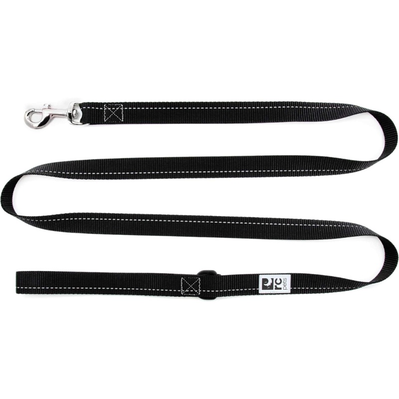 RC PETS Primary Collection Dog Leash, Black, 1 x 6