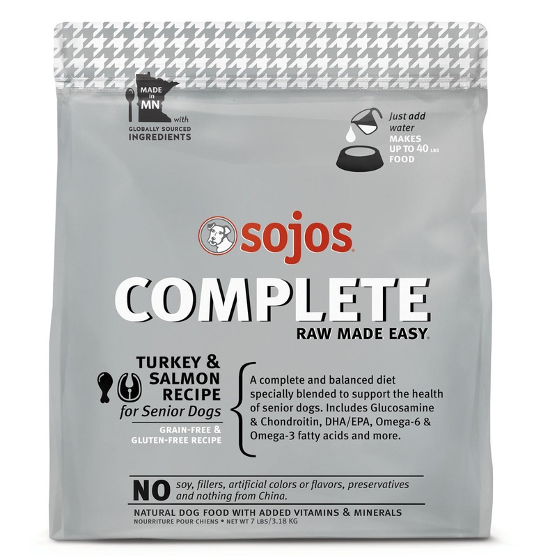 Sojo’s Complete Senior Grain Free Turkey & Salmon Recipe Dog Food 7lb