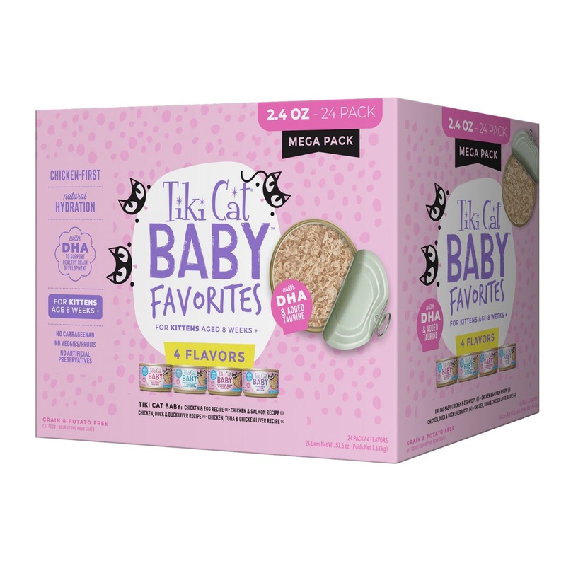 Tiki Cat Baby Variety Mega Pack Wet Cat Food 2.4oz 24 Ct Box