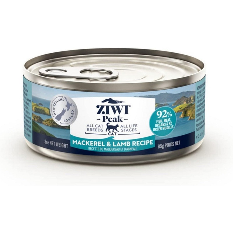 Ziwi Peak Wet Cat Food – Mackerel & Lamb – 3oz Can