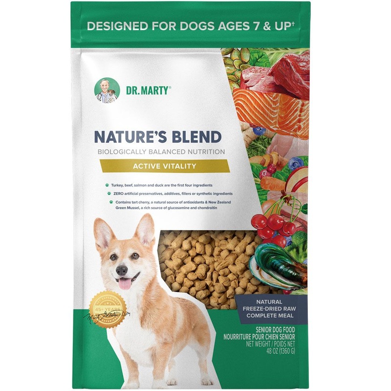 Dr. Marty Nature’s Blend Freeze Dried Active Vitality Senior Dog Food 48oz