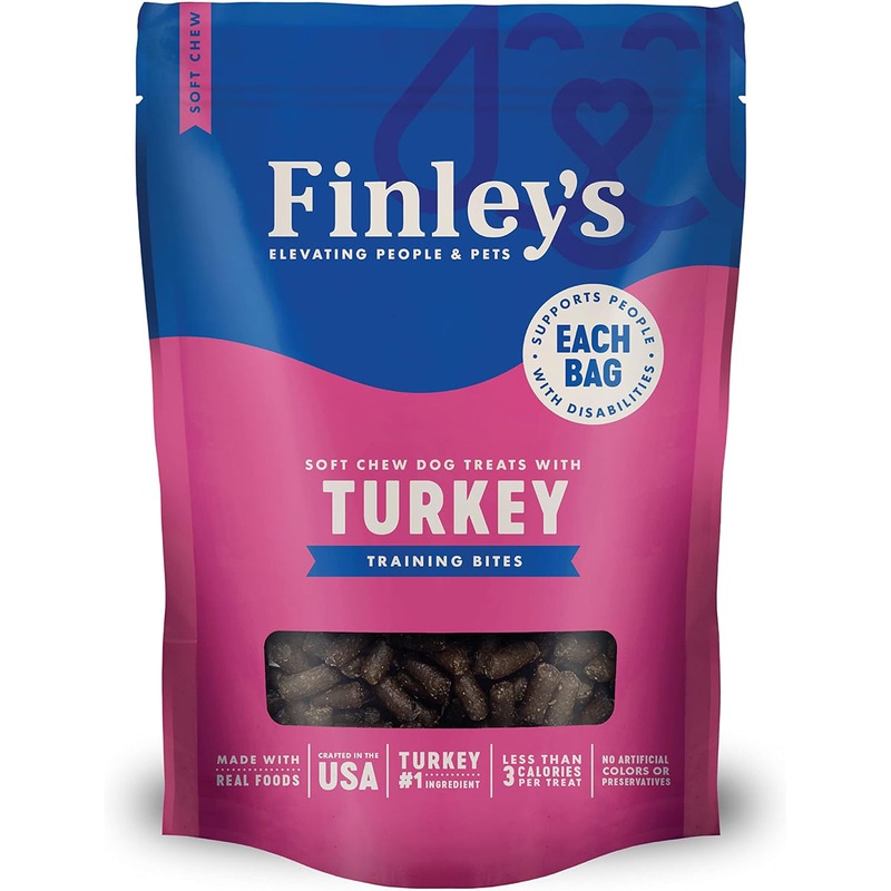 Finley’s Turkey Recipe Soft Chew Training Bites Dog Treats 16oz