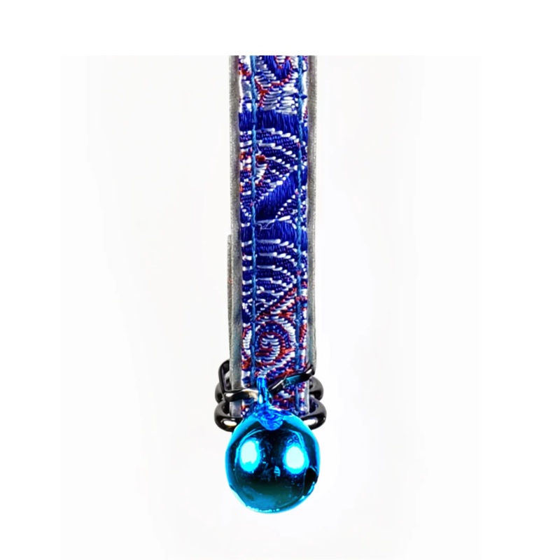 Goli Design Polyester Jeweli Blue Reflective Cat Collar 7.25