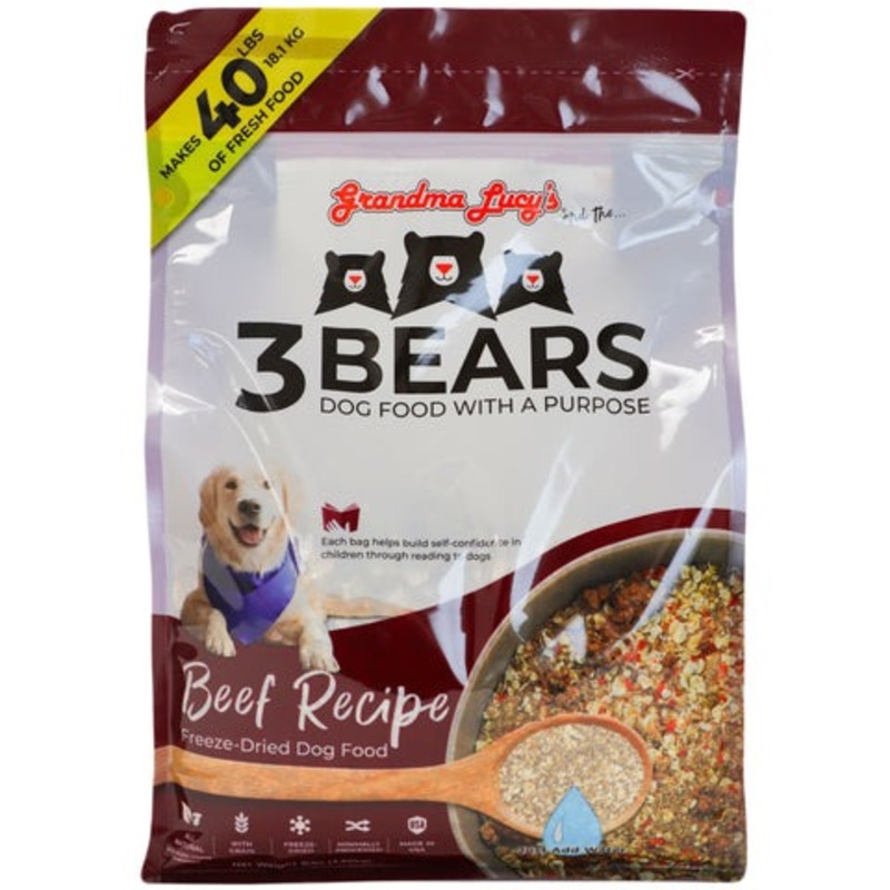 Grandma Lucy’s Freeze Dried 3 Bears Beef Dog Food 8lb