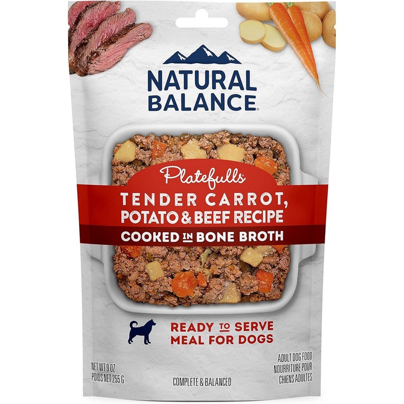 Natural Balance Platefulls Wet Dog Food – Tender Carrot Potato & Beef – 9oz Pouch