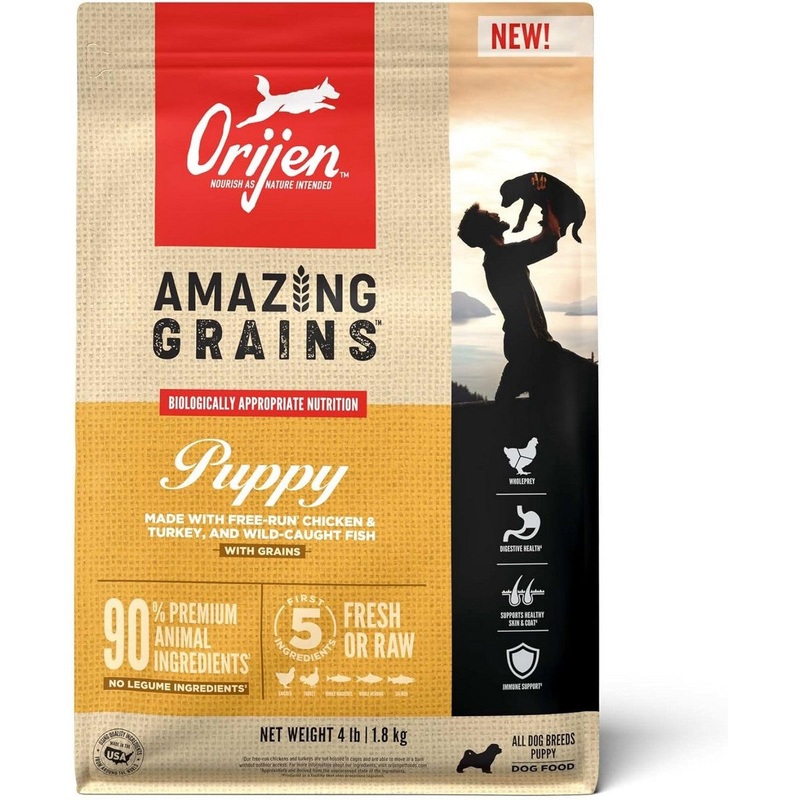 Orijen Amazing Grains Puppy Dry Dog Food 4lb