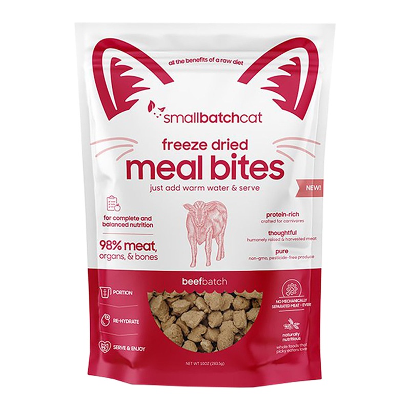 Smallbatch Freeze Dried Bites Beef Cat Food 10oz