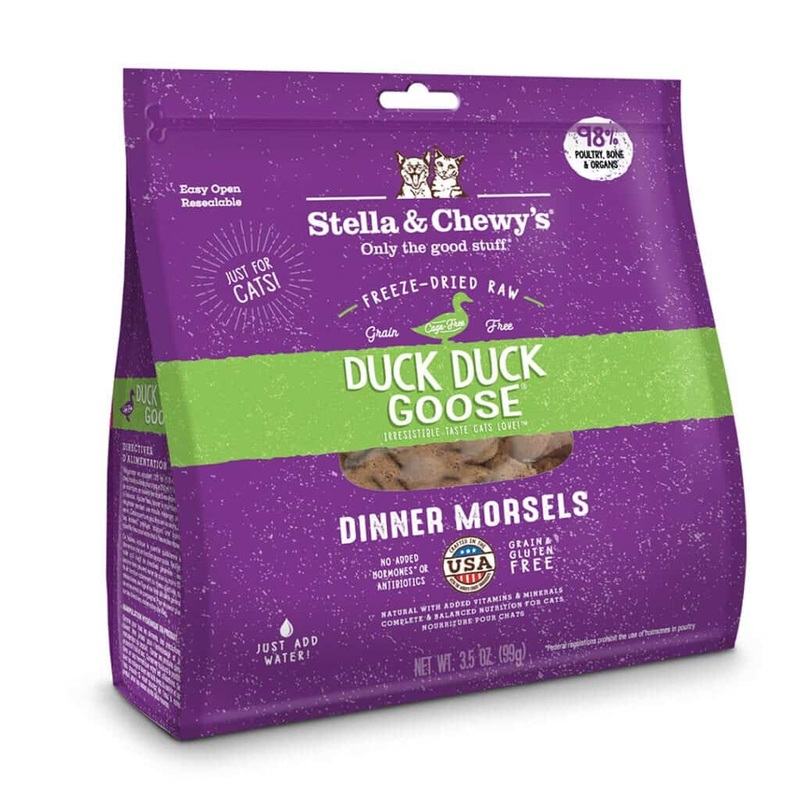 Stella & Chewy’s Dinner Morsels Duck Duck Goose Freeze-Dried Raw Dinner Morsels Cat Food 9oz