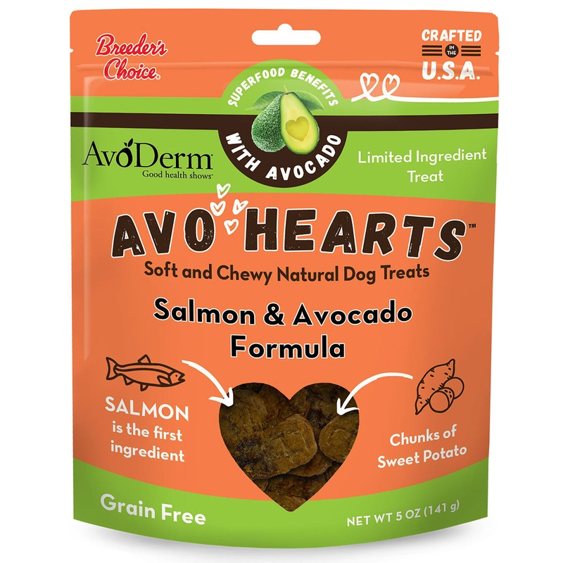 Avoderm AvoHearts Soft & Chewy Dog Treats – Salmon & & Avocado – 5oz