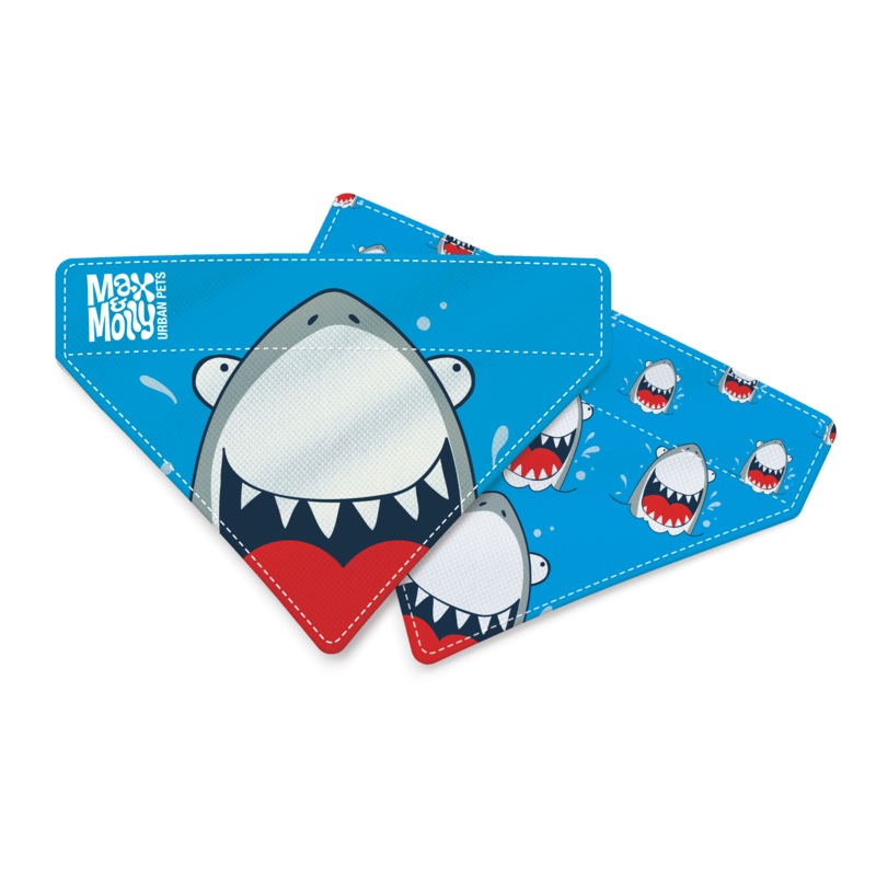 Max & Molly Bandana Frenzy the Shark For Cats & Dogs Large