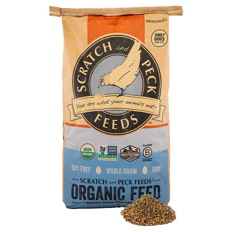 Scratch and Peck Naturally Free Organic Layer Feed 18% For Chickens & Ducks, 40lb