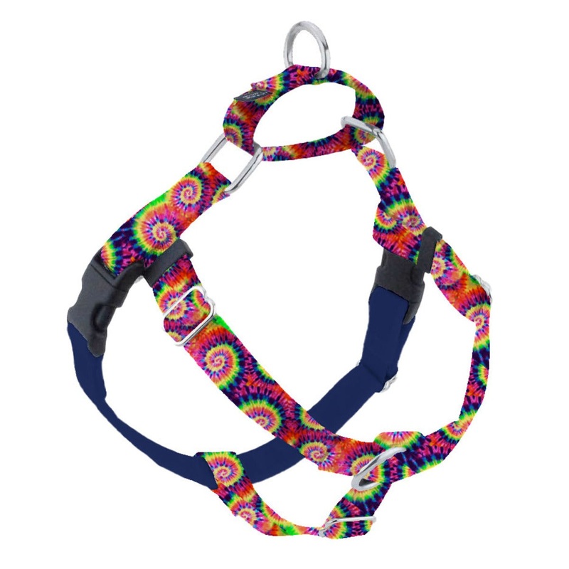 2 Hounds Design Classic Tie-Dye Freedom No-Pull Dog Harness EarthStyle 5/8 Small 20-24