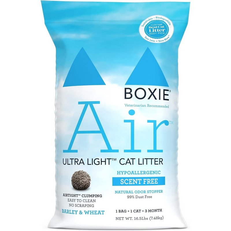 Boxiecat Air Lightweight Scent Free Premium Clumping Litter 16.5lb