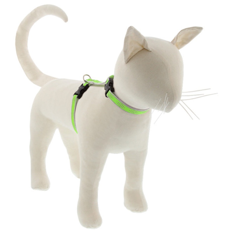 Lupine Reflective H-Style Cat Harness 1/2 Wide 9-14 Girth Green Diamond