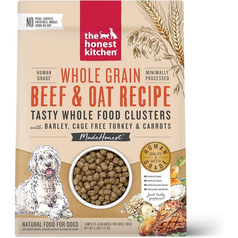 The Honest Kitchen Grain Free Beef Whole Food Clusters – Dry Dog Food – 5lb Bag