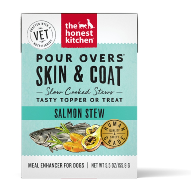The Honest Kitchen Pour Overs Skin & Coat Dog Food Topper – Salmon Stew – 5.5oz