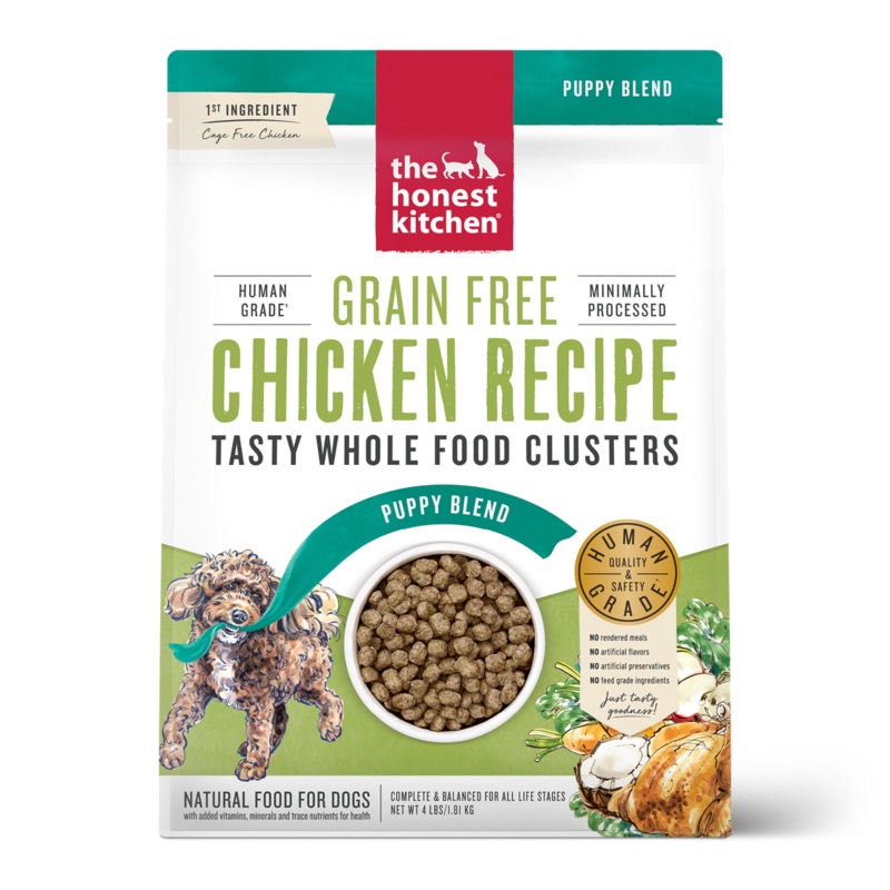 The Honest Kitchen Whole Grain Chicken Whole Food Clusters – Puppy – Dry Dog Food – 4lb Bag