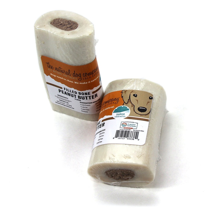 The Natural Dog Company 3 Filled Bone Peanut Butter Flavor Dog Treat