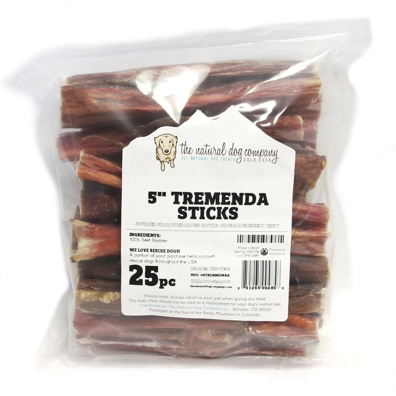 The Natural Dog Company Beef Tripe Tremenda Sticks 5 Dog Treats 25pcs