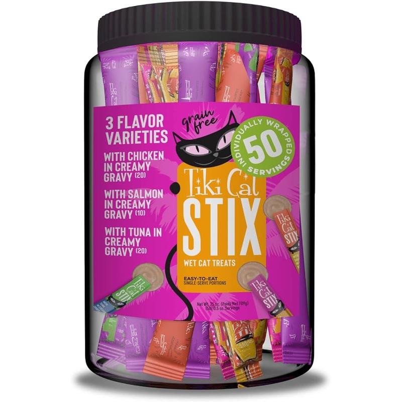 Tiki Cat Stix Mega Jar Variety Pack 0.5 oz., 50 pk
