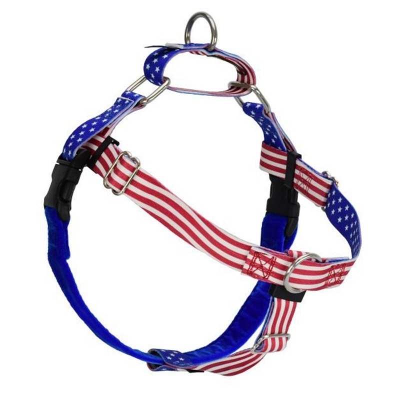 2 Hounds Design Freedom No-Pull Dog Harness Star Spangled 1XLarge 3236