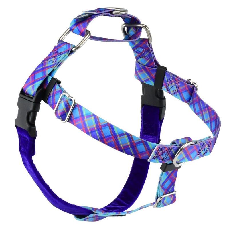 2 Hounds Design Freedom No-Pull Dog Harness Twilight Glow Blue 1XL 3236