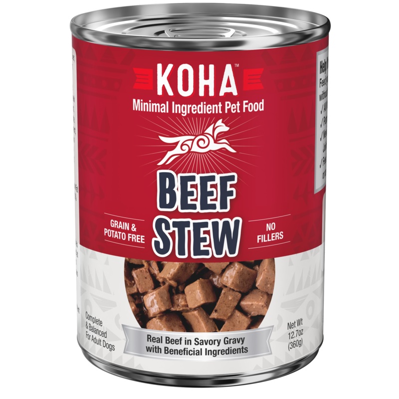 Koha Minimal Ingredient Beef Stew for Dogs 12.7oz