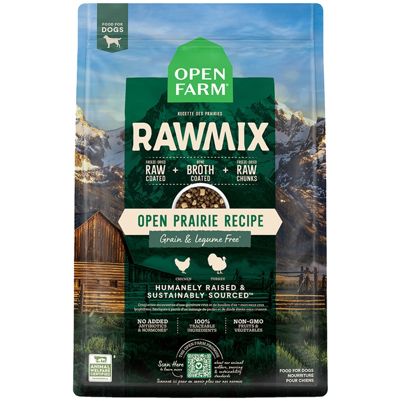 Open Farm RawMix Grain-Free Dry Dog Food – Open Prairie – 3.5lb Bag