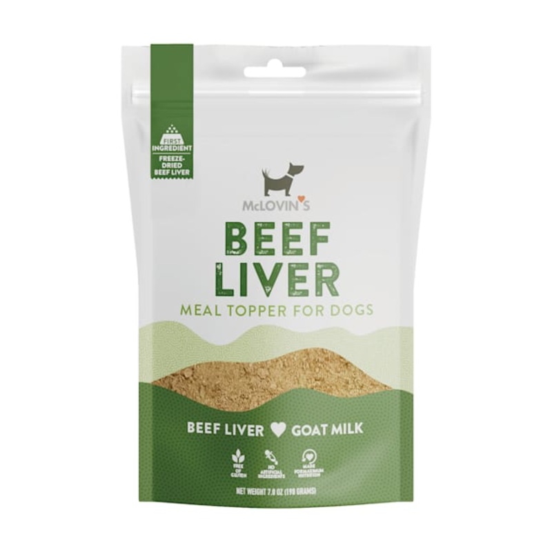 McLovin’s Pet Freeze Beef Liver Dried Dog Topper Supplement 7 oz.