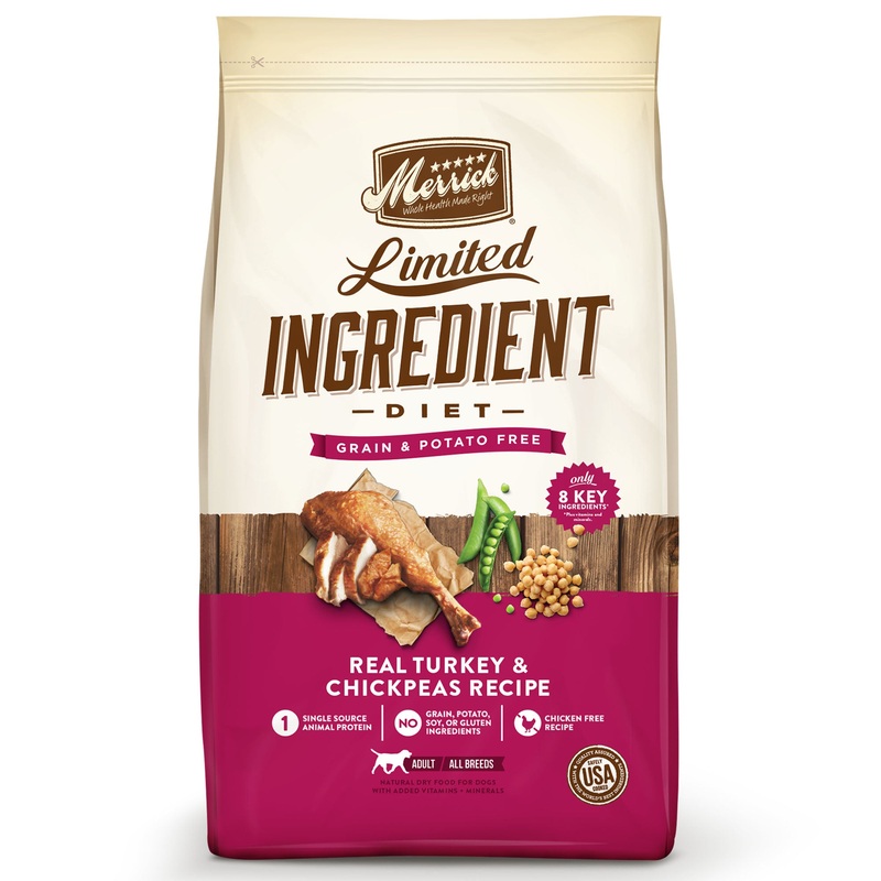 Merrick Limited Ingredient Diet Grain-Free Real Turkey + Sweet Potato Recipe Dry Dog Food, 22 lb