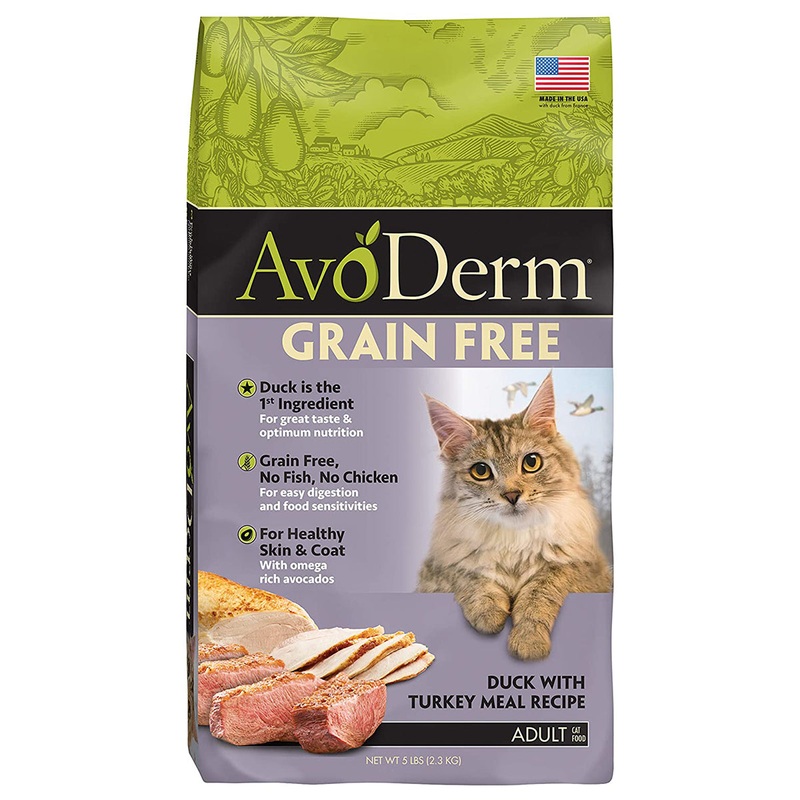 AvoDerm Grain-Free Dry Cat Food – Duck & Turkey – 5lb Bag