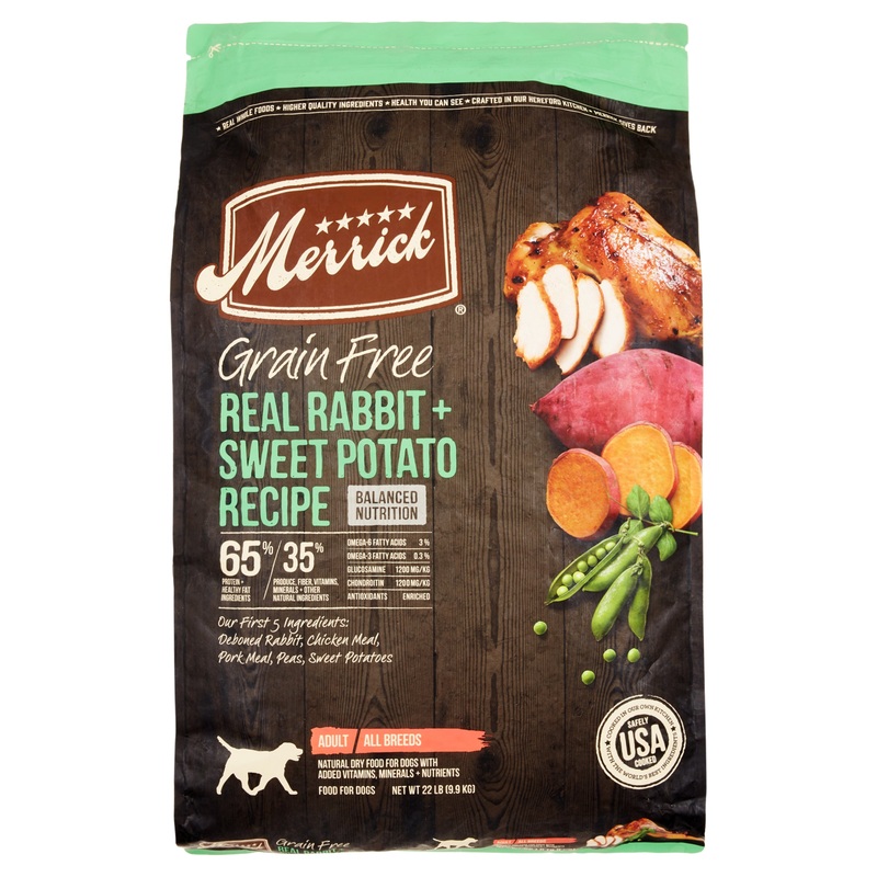 Merrick Grain Free Real Rabbit Sweet Potato Dry Dog Food 10lb