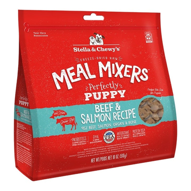 Stella & Chewy’s Freeze-Dried Meal Mixers Puppy Beef Salmon Dog Food 18oz