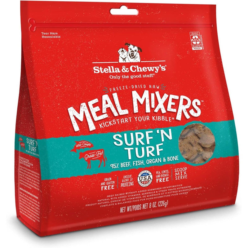 Stella & Chewy’s Freeze-Dried Raw Meal Mixers Surf n Turf Dog Food 8oz