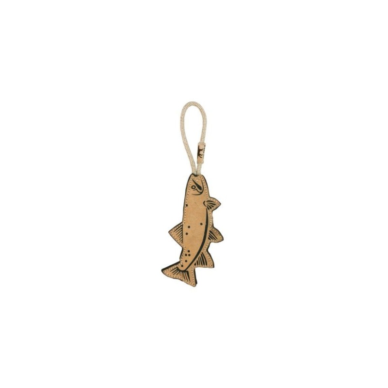 Tall Tails Natural Leather Trout Tug 16 Dog Toy